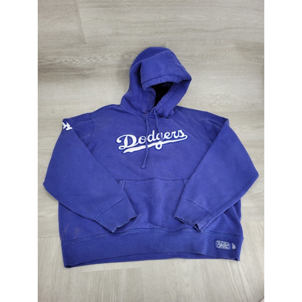 Polo Ralph Lauren LA Dodgers Hoodie Men's L Gray Pullover Fleece MLB Embroidered